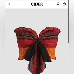 Cider Wild West Boho Tie Tube Top XL